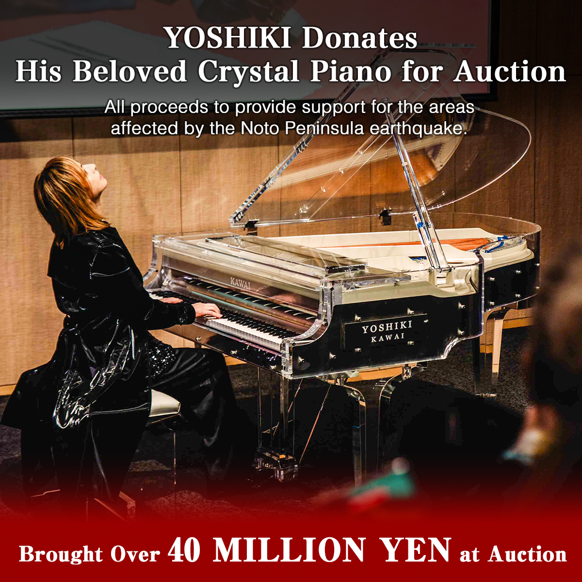YOSHIKI donates 10 million yen to the Japanese Red Cross Society